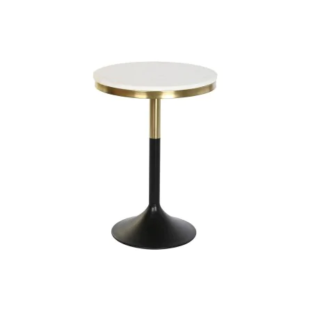 Mesa de apoio DKD Home Decor Preto Dourado Metal Branco Mármore (40,5 x 40,5 x 57,5 cm) de DKD Home Decor, Jogos de móveis - ...