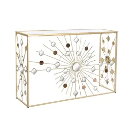 Console DKD Home Decor Verre Noir Doré Métal 120 x 35 x 80 cm de DKD Home Decor, Tables - Réf : S3040538, Prix : 160,25 €, Re...