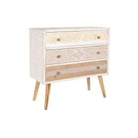 Chest of drawers DKD Home Decor Fir Natural Cotton White (80 x 35 x 80 cm) by DKD Home Decor, Chest of Drawers - Ref: S304056...