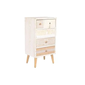 Cassettiera DKD Home Decor Abete Naturale Cotone Bianco (48 x 35 x 89 cm) di DKD Home Decor, Comò e cassettiere - Rif: S30405...