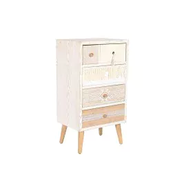 Cajonera DKD Home Decor Abeto Natural Algodón Blanco (48 x 35 x 89 cm) de DKD Home Decor, Cómodas y cajoneras - Ref: S3040562...