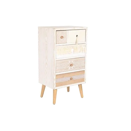 Chest of drawers DKD Home Decor Fir Natural Cotton White (48 x 35 x 89 cm) by DKD Home Decor, Chest of Drawers - Ref: S304056...