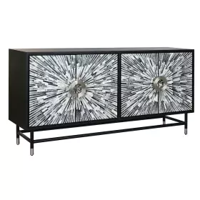 Buffet DKD Home Decor 160 x 40 x 80 cm Noir Gris Blanc Os Résine Bois MDF de DKD Home Decor, Buffets, crédences et vaisselier...