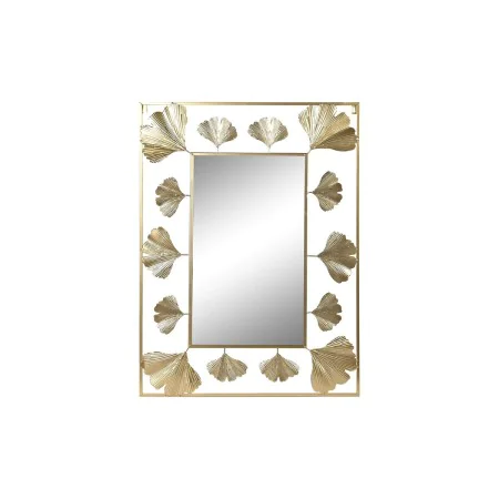 Wall mirror DKD Home Decor Golden Metal Leaf of a plant (71 x 1 x 97 cm) by DKD Home Decor, Wall-Mounted Mirrors - Ref: S3040...