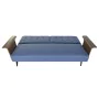 Schlafsofa DKD Home Decor Schwarz Blau Metall Braun Polyester Eukalyptusholz (203 x 87 x 81 cm) von DKD Home Decor, Sofas - R...