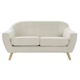 Sofá de 2 Lugares DKD Home Decor Creme Natural Madeira da borracha Plástico Moderno Scandi 146 x 84 x 82 cm de DKD Home Decor...