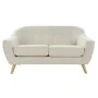 Sofá de 2 Lugares DKD Home Decor Creme Natural Madeira da borracha Plástico Moderno Scandi 146 x 84 x 82 cm de DKD Home Decor...