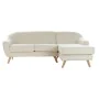 Divano Chaise Longue DKD Home Decor Crema Legno d'albero della gomma 226 x 144 x 84 cm di DKD Home Decor, Sedie - Rif: S30406...