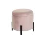 Footrest DKD Home Decor Black Pink Metal Velvet 42 x 42 x 42 cm by DKD Home Decor, Footstools & Ottomans - Ref: S3040711, Pri...