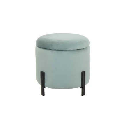 Repose-pied DKD Home Decor Métal Turquoise Polyester (42 x 42 x 42 cm) de DKD Home Decor, Poufs et repose-pieds - Réf : S3040...