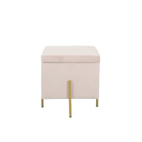 Footrest DKD Home Decor Pink Metal Polyester (45 x 45 x 45 cm) by DKD Home Decor, Footstools & Ottomans - Ref: S3040714, Pric...