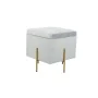 Fußstütze DKD Home Decor Grau Gold Metall Samt (45 x 45 x 45 cm) von DKD Home Decor, Fußhocker & Polsterhocker - Ref: S304071...