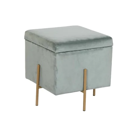 Repose-pied DKD Home Decor Métal Turquoise Polyester (45 x 45 x 45 cm) de DKD Home Decor, Poufs et repose-pieds - Réf : S3040...