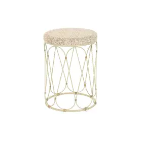 Mesa de apoio DKD Home Decor Natural Metal Creme Rotim (35 x 35 x 49 cm) de DKD Home Decor, Jogos de móveis - Ref: S3040737, ...