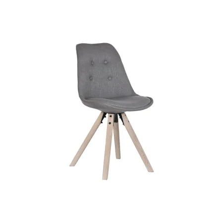 Chaise de Salle à Manger DKD Home Decor Polyester Gris foncé Chêne (48 x 44 x 84 cm) de DKD Home Decor, Chaises - Réf : S3040...