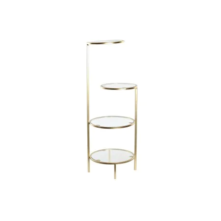 Estante DKD Home Decor 32,5 x 30 x 86 cm Cristal Dorado Metal de DKD Home Decor, Unidades de estanterías - Ref: S3040772, Pre...