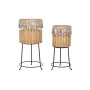 Conjunto de vasos DKD Home Decor 35 x 35 x 68 cm 31 x 31 x 68 cm Natural Preto Metal Castanho Bambu 32 x 32 x 68 cm de DKD Ho...