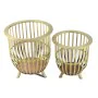 Set de pots de fleurs DKD Home Decor 35 x 35 x 37 cm Naturel Marron Clair Bambou de DKD Home Decor, Cache-pots - Réf : S30407...