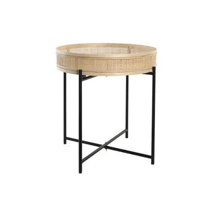 Blumentopf DKD Home Decor natürlich Schwarz Metall Rattan Skandinavisch (43 x 43 x 46 cm) von DKD Home Decor, Übertöpfe - Ref...