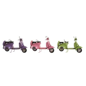 Decorative Figure DKD Home Decor 26 x 10 x 17 cm Pink Lilac Motorbike Green Vintage (3 Pieces) by DKD Home Decor, Ornaments -...