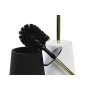 Toilet Brush DKD Home Decor White Black Stainless steel polystyrene 12 x 12 x 34,5 cm (2 Units) by DKD Home Decor, Toilet acc...