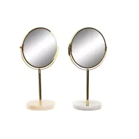 Mirror DKD Home Decor 18 x 13 x 35 cm Grey Beige Golden Metal White Resin Light grey (2 Units) by DKD Home Decor, Mirrors - R...