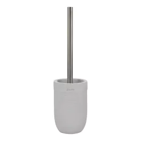 Toilet Brush DKD Home Decor 10 x 10 x 37 cm Cement Stainless steel White by DKD Home Decor, Toilet accessories - Ref: S304099...