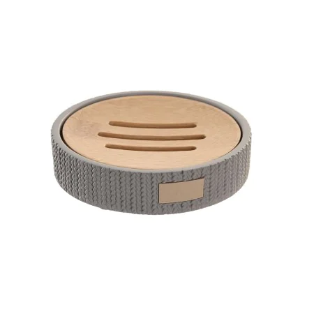 Jabonera DKD Home Decor 11 x 11 x 2,5 cm Gris Cemento de DKD Home Decor, Soportes y dispensadores - Ref: S3041010, Precio: 6,...