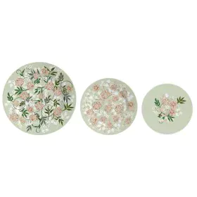 Plato Llano DKD Home Decor Porcelana Tradicional 27 x 27 x 3 cm 18 Piezas de DKD Home Decor, Platos y fuentes - Ref: S3041081...