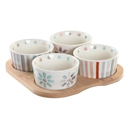 Snack tray DKD Home Decor 19,7 x 19,7 x 1 cm Multicolour Stoneware by DKD Home Decor, Plates and dishes - Ref: S3041109, Pric...