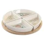 Tablett für Snacks DKD Home Decor 21,5 x 21,5 x 1 cm Beige Weiß Steingut Traditionell von DKD Home Decor, Teller und Schüssel...