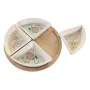 Snack tray DKD Home Decor 21,5 x 21,5 x 1 cm Beige White Stoneware Traditional by DKD Home Decor, Plates and dishes - Ref: S3...