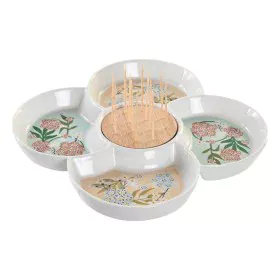 Bandeja de Aperitivos DKD Home Decor Verde 22 x 22 x 3 cm Gres de DKD Home Decor, Platos y fuentes - Ref: S3041114, Precio: 1...