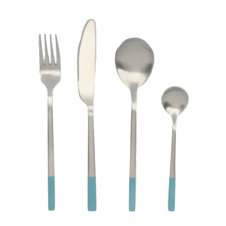 Cutlery DKD Home Decor Blue Silver Stainless steel 16 Pieces by DKD Home Decor, Cutlery sets - Ref: S3041177, Price: 26,51 €,...