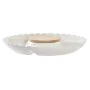 Plateau apéritif DKD Home Decor 25,5 x 25,5 x 3 cm Naturel Porcelaine Blanc de DKD Home Decor, Plats et plateaux - Réf : S304...