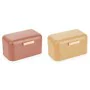 Cesta do Pão DKD Home Decor 30,50 x 20,7 x 15 cm Metal Terracota Amarelo Vintage (2 Unidades) de DKD Home Decor, Armazenament...