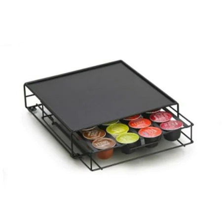 Coffee Capsule Organiser DKD Home Decor 28,7 x 32 x 7 cm Black Metal by DKD Home Decor, Coffee Capsule Holders - Ref: S304125...