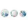 Conjunto de Louça DKD Home Decor Azul Verde Azuis / Verdes Porcelana Moderno Folha de planta 18 Peças de DKD Home Decor, Louç...