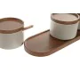 Sucrier DKD Home Decor 29 x 10 x 7 cm Beige Marron Bois d'hévéa (7 Unités) de DKD Home Decor, Sucre et lait - Réf : S3041349,...