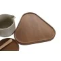 Açucareiro DKD Home Decor 19,5 x 18,5 x 7 cm Bege Castanho Madeira da borracha 4 Peças de DKD Home Decor, Açúcar e leite - Re...