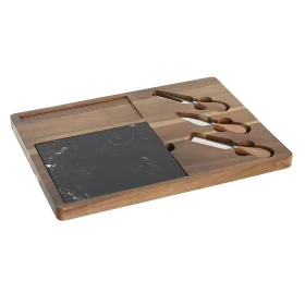 Tabla para Quesos DKD Home Decor Mármol Acacia 36 x 27 x 2 cm de DKD Home Decor, Platos y fuentes - Ref: S3041351, Precio: 23...