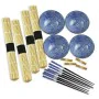 Set de Sushi DKD Home Decor 14,5 x 14,5 x 31 cm Negro Azul Gres Oriental (16 Piezas) de DKD Home Decor, Platos y fuentes - Re...