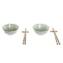 Set de Sushi DKD Home Decor 30 x 21 x 7 cm Verde Azul cielo Gres Oriental (6 Piezas) de DKD Home Decor, Platos y fuentes - Re...