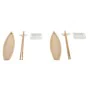 Set de Sushi DKD Home Decor 8 x 5 x 2 cm Cerámica Natural Blanco Oriental de DKD Home Decor, Platos y fuentes - Ref: S3041396...