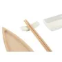 Conjunto de sushi DKD Home Decor 8 x 5 x 2 cm Cerâmica Natural Branco Oriental de DKD Home Decor, Pratos e fontes - Ref: S304...