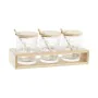 Açucareiro DKD Home Decor 28 x 10 x 13,5 cm Cristal Natural Transparente 300 ml Vidro de Borosilicato de DKD Home Decor, Açúc...