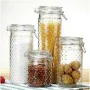 Conjunto de 4 Potes DKD Home Decor Cristal Transparente Aço inoxidável 10 x 10 x 33 cm de DKD Home Decor, Armazenamento de al...