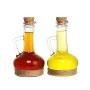 Ensemble salière et poivrier DKD Home Decor 9 x 9 x 16 cm Verre Naturel Transparent Liège 320 ml 2 Unités de DKD Home Decor, ...