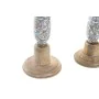 Bougeoir DKD Home Decor Métal Bois de manguier (17 x 17 x 52,5 cm) (2 Pièces) de DKD Home Decor, Bougeoirs et chandeliers - R...