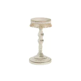 Castiçais DKD Home Decor Metal Branco 13 x 13 x 25 cm de DKD Home Decor, Candelabros e suportes para velas - Ref: S3041456, P...